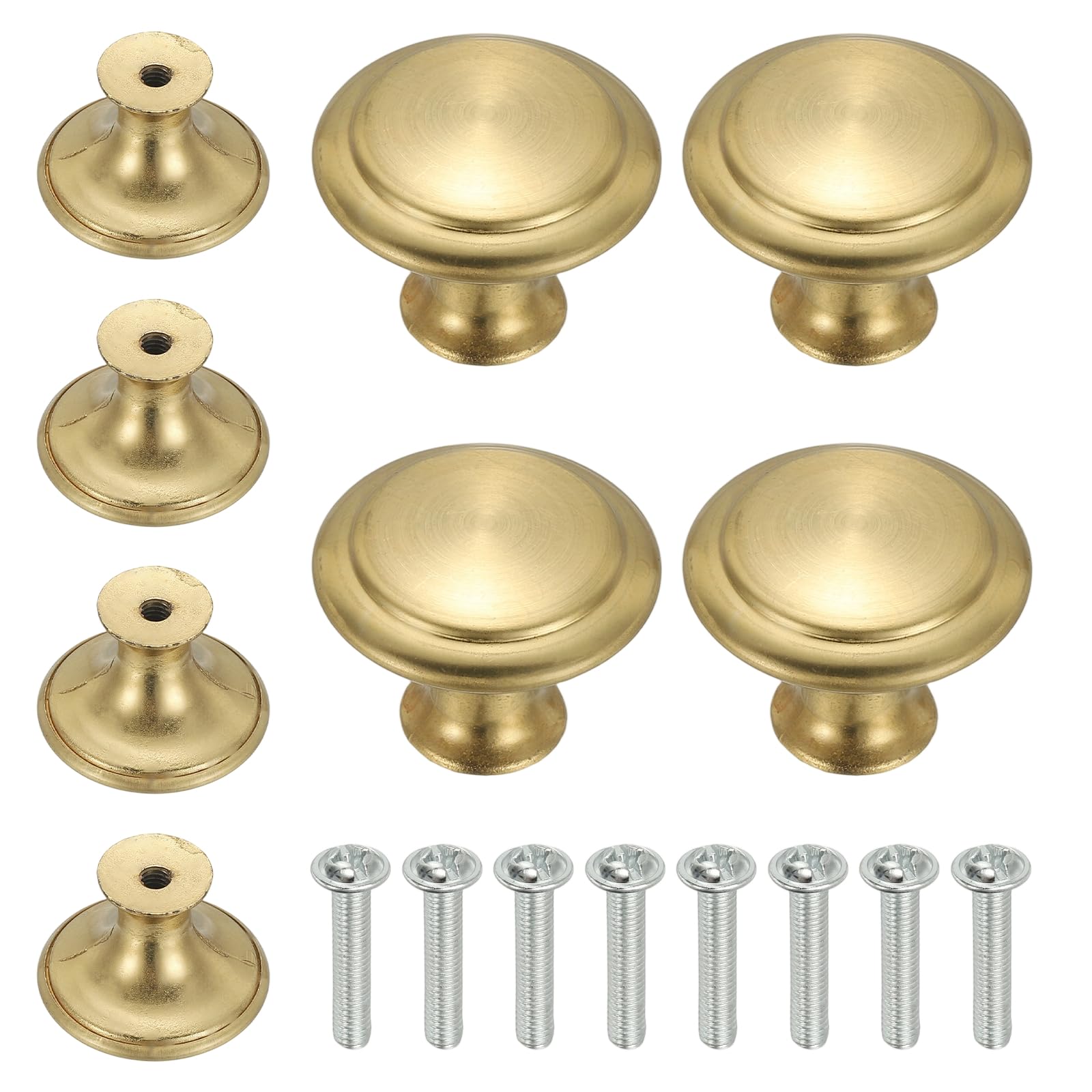 Boutons de placard uxcell acier inoxydable doré 27mm pour poignée de meuble tiroir armoire