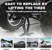 Vista 7 de TCE AST10202SU Torin Wide Base Cross Car Scissor Jack: Gatos portátiles de acero para neumáticos de elevación rápida incluyen llave de trinquete