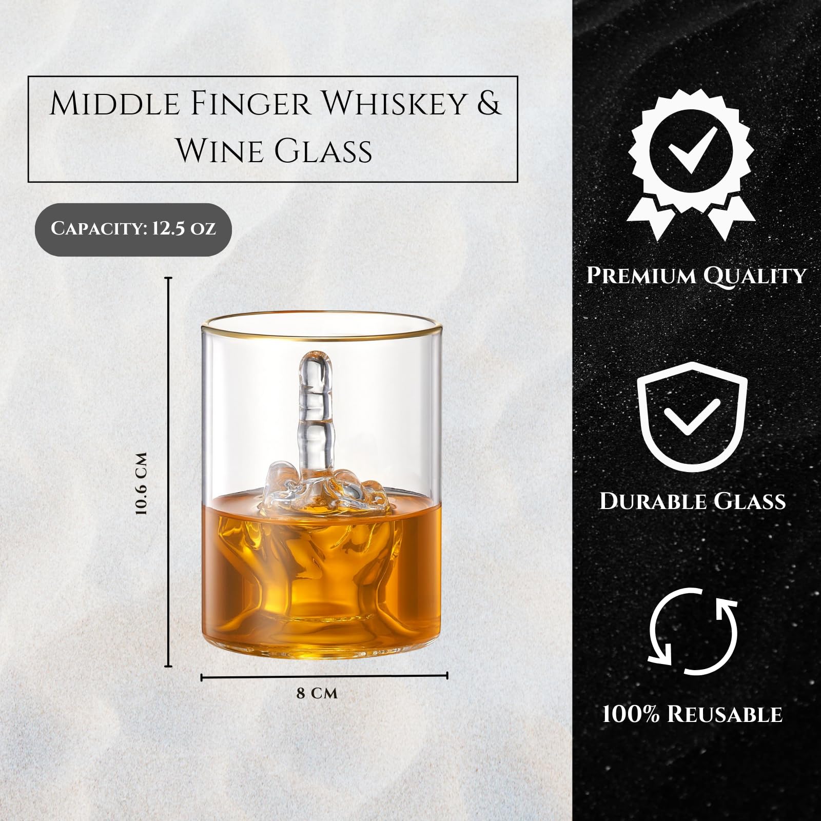 32 + 1 Middle Finger Funny 33rd Birthday Whiskey Rocks Glass Gifts f