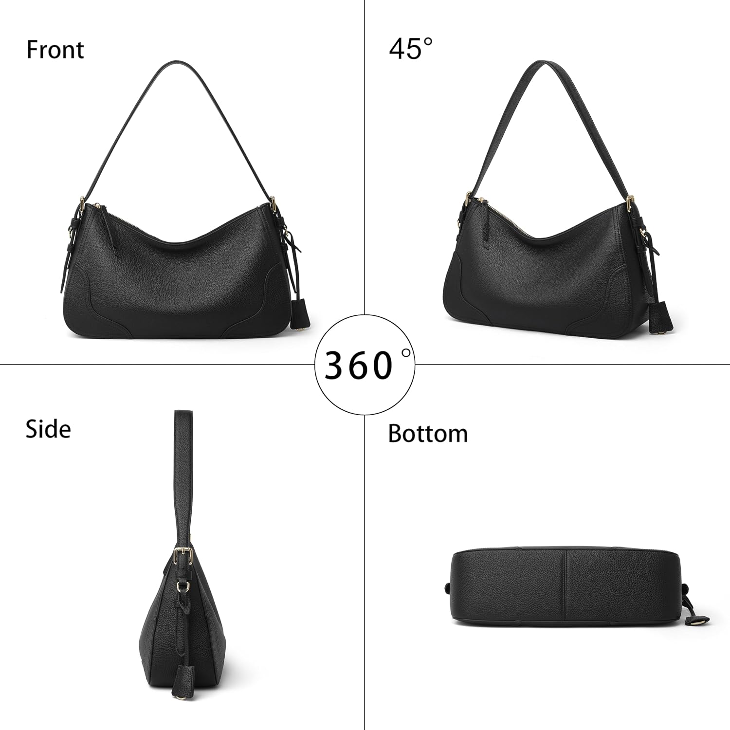 DAILANDO Genuine Leather Satchel Purse for Women, Vintage Designer Top Handle Shoulder Bag with Adjustable Single Strap