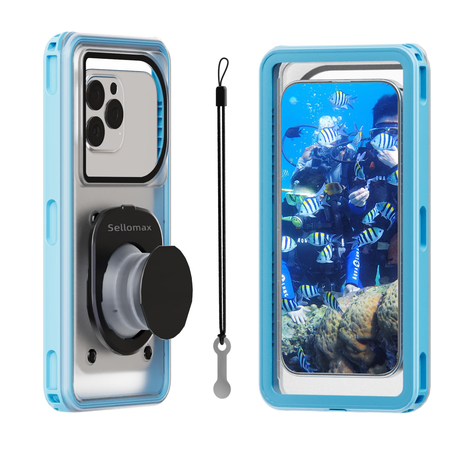 Waterproof Phone Pouch 7.5'',Cruise Essentials IPX8 Waterproof Floating Phone Case/Bag with Lanyard for Snorkeling with Unterwater Touch/Photo for