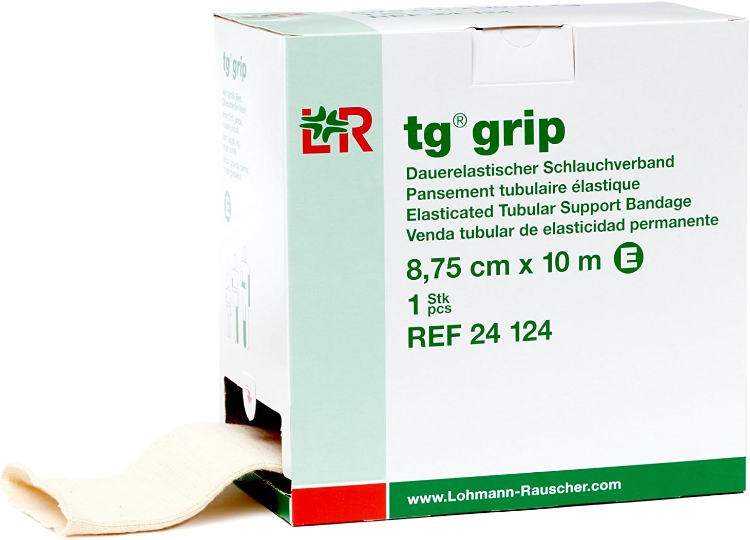 tg grip Elasticated Tubular Support Bandage, Size E, 3-2/5 x 11 yds. (Large Arm and Leg, Slim Thigh) [Box of 1]