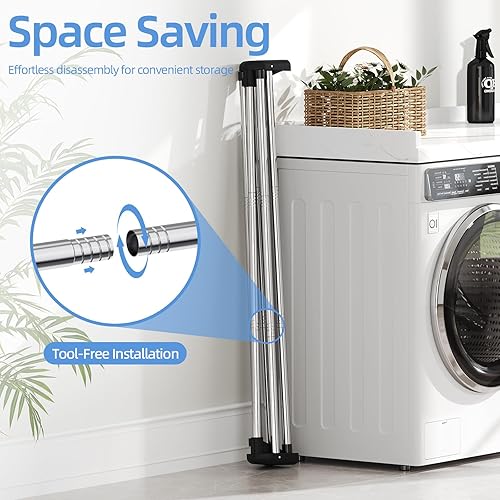 Miniatura 4 de APEXCHASER Tendedero de ropa Estante de lavandería para un secado eficiente al aire, estante de ropa plegable, estante de secado de ropa plegable,