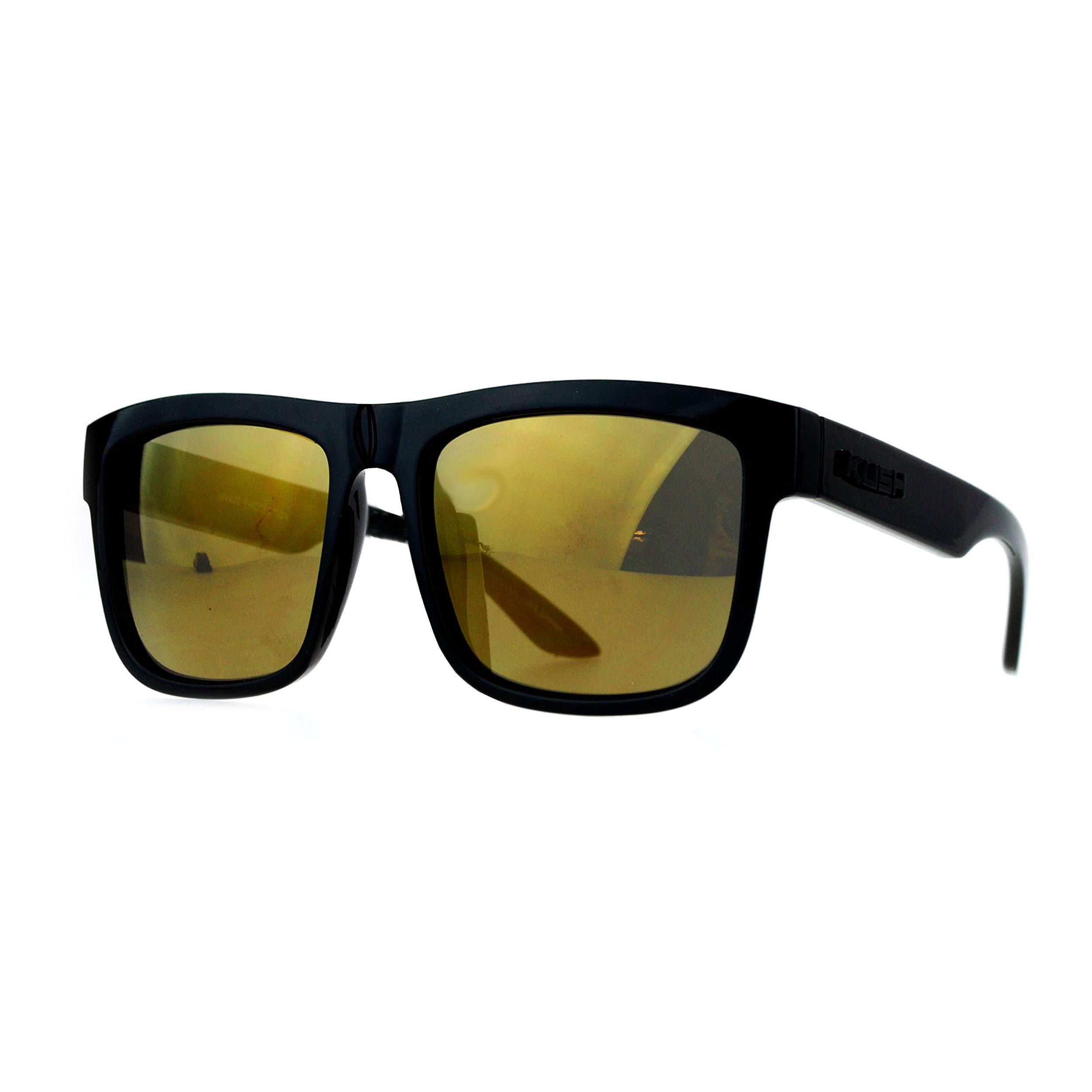 KushMens Mirror Lens Gangster Oversize Horn Rim Cholo Sunglasses