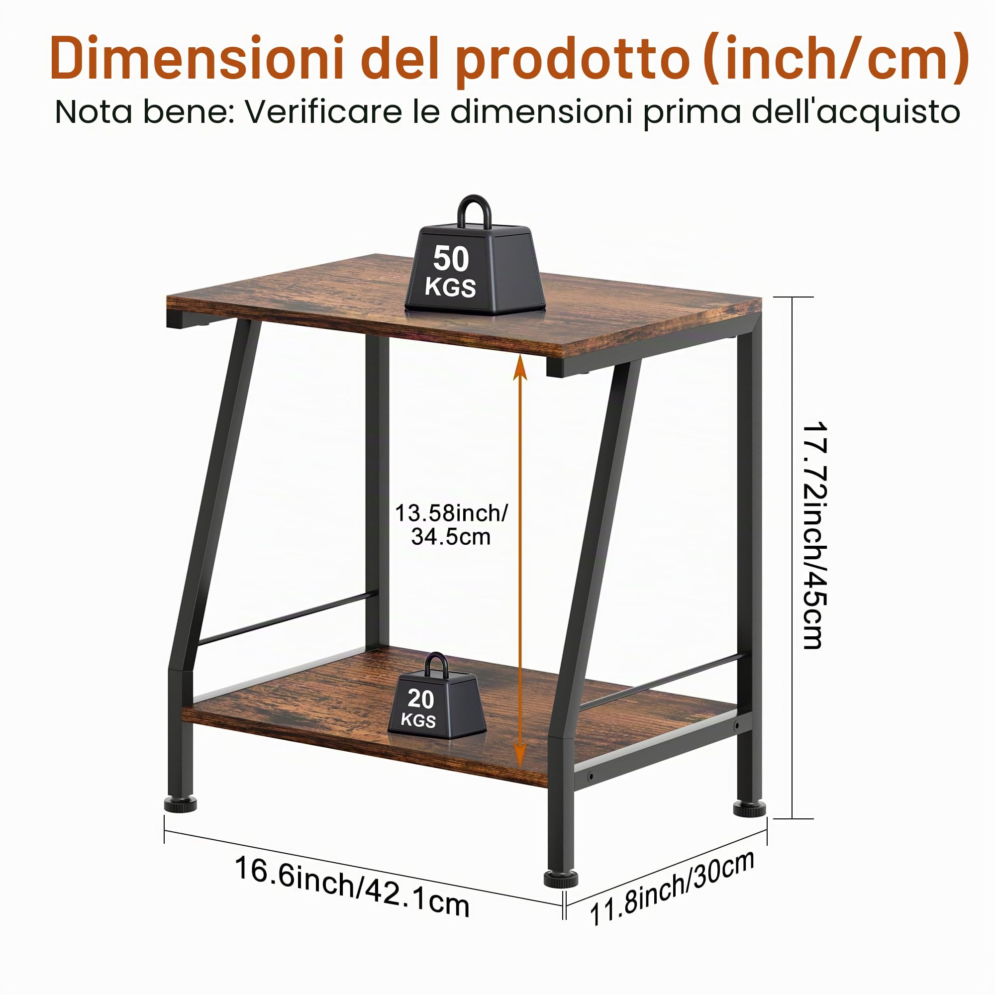 TQVAI Supporto per stampante, in legno, piccolo armadietto per stampante, per ufficio, cucina, scuola, colore: nero/anticato