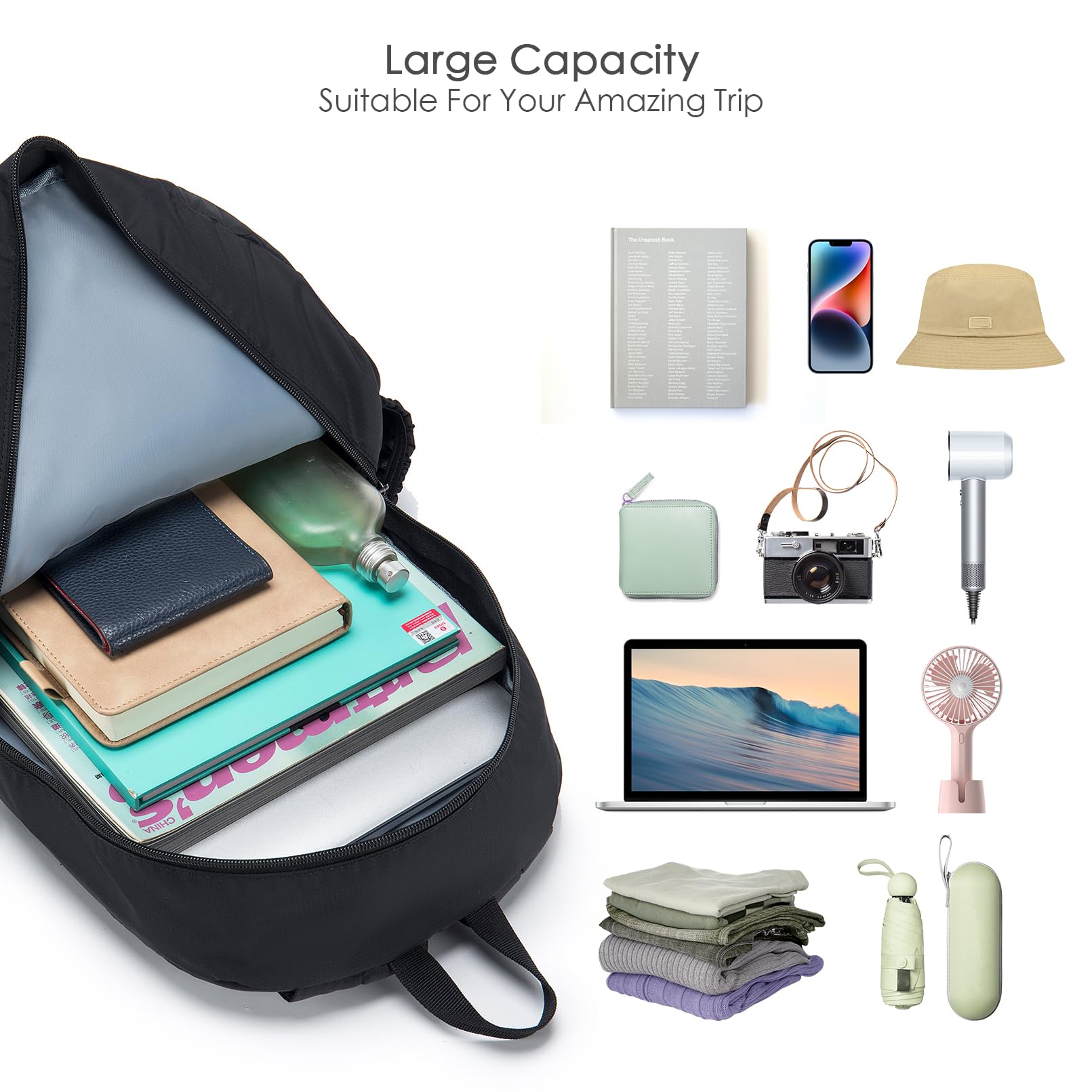 SPAHER Zaino Ryanair 40x20x25 Bagaglio a Mano 40x20x25 Ryanair Zaino da Viaggio Impermeabile Borsa 40x20x25 Ryanair Zaino Scuola 20L Wizzair Easyjet Zaino da Escursionismo Campeggio per Uomo Donna