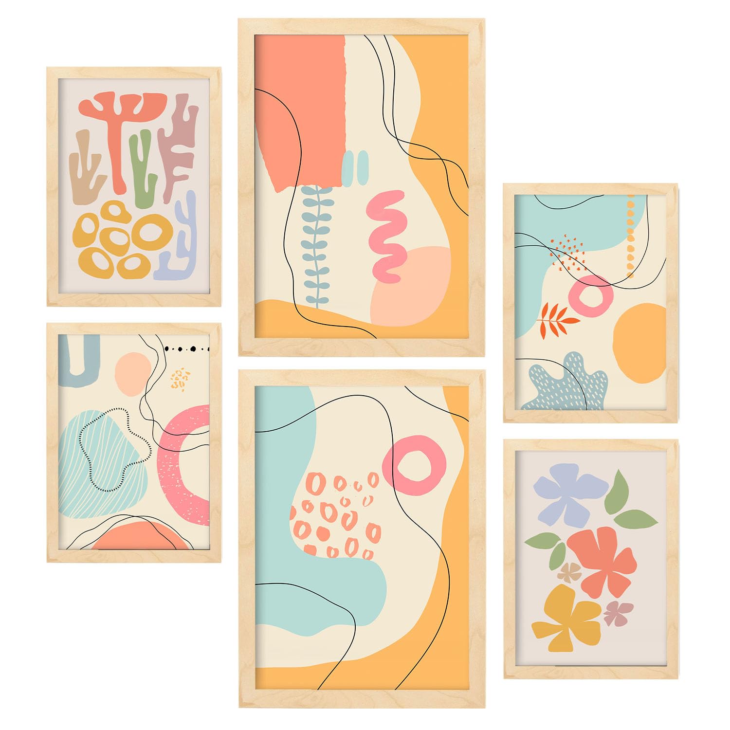 Cadres de posters de fleurs Nacnic : solution déco murale complète A4 A3 - 7