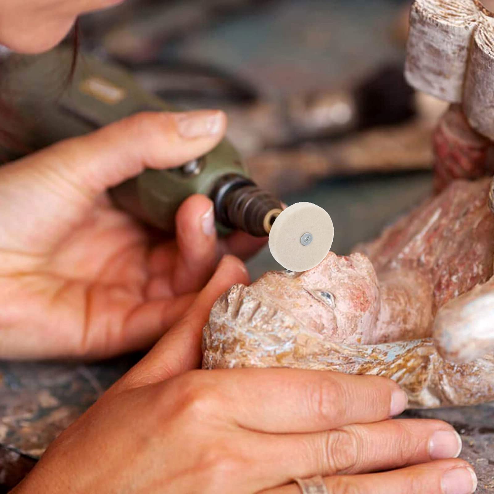 STOBAZA 4Pcs Wool Buffing Tools for Polishing Wood Ceramics and Jewelry Grinding Heads for Enhanced Efficiency and Durability