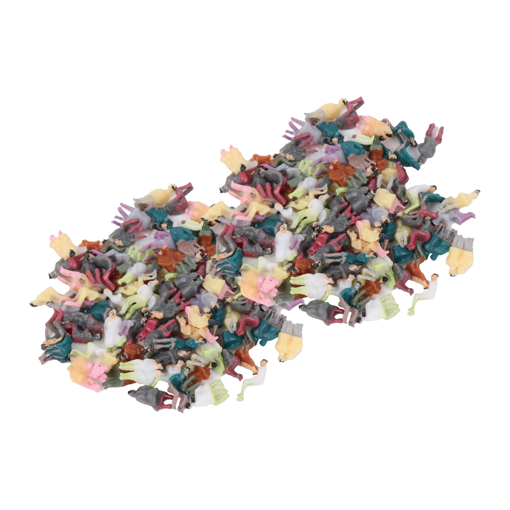 BQLZR Muticolor N Scale 1:150 Painted Model Train Seated People Passengers Figures Pack of 200