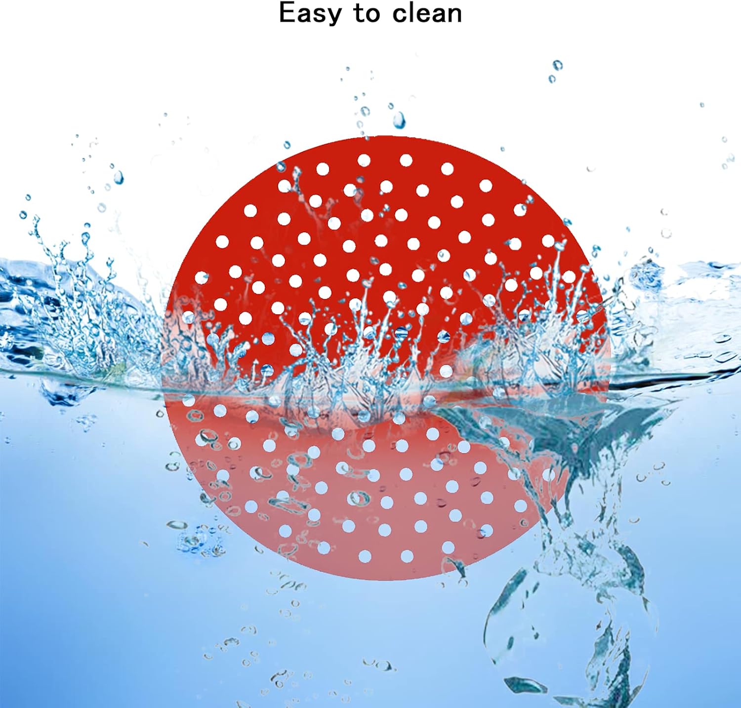 2 Pack Reusable Air Fryer Liners,8.5In Square Silicone Air Fryer Mats,Non-Stick Basket Mats Accessories,Perforated Steamer Liner for 5.8QT and Silicone Cleaning Sponge (Circular), Red，Black: Home & Kitchen