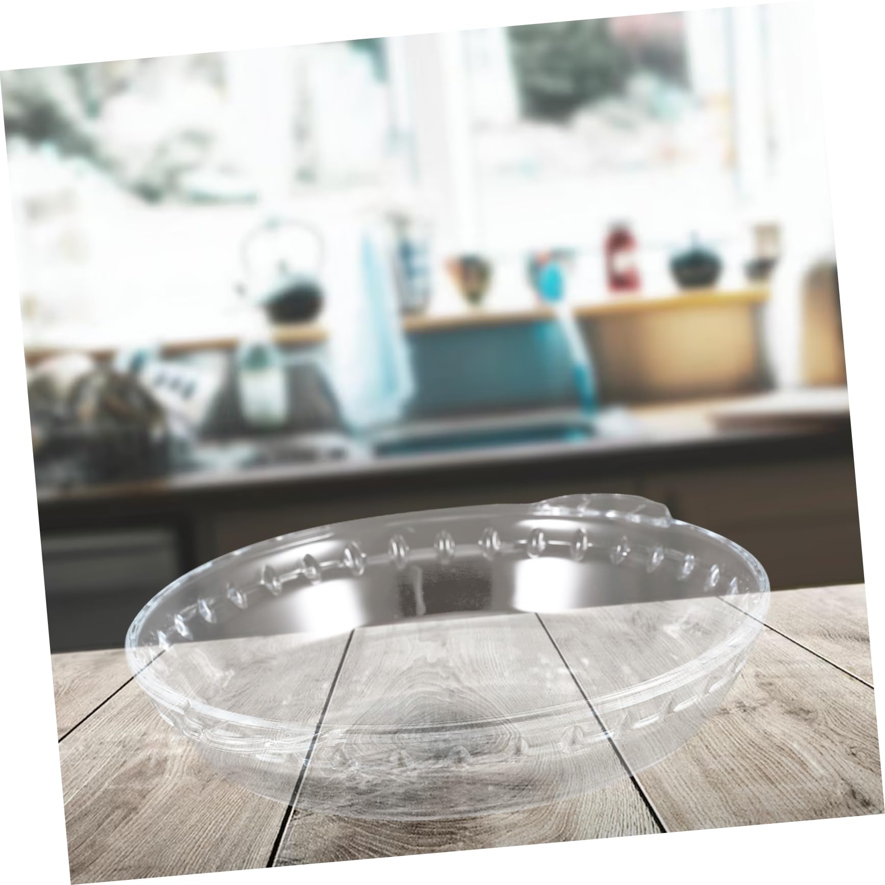 Couvercle Micro-ondes en Verre Trempé 10 Transparent Double Poignée, pour Cuisson Vapeur et Protection les Éclaboussures