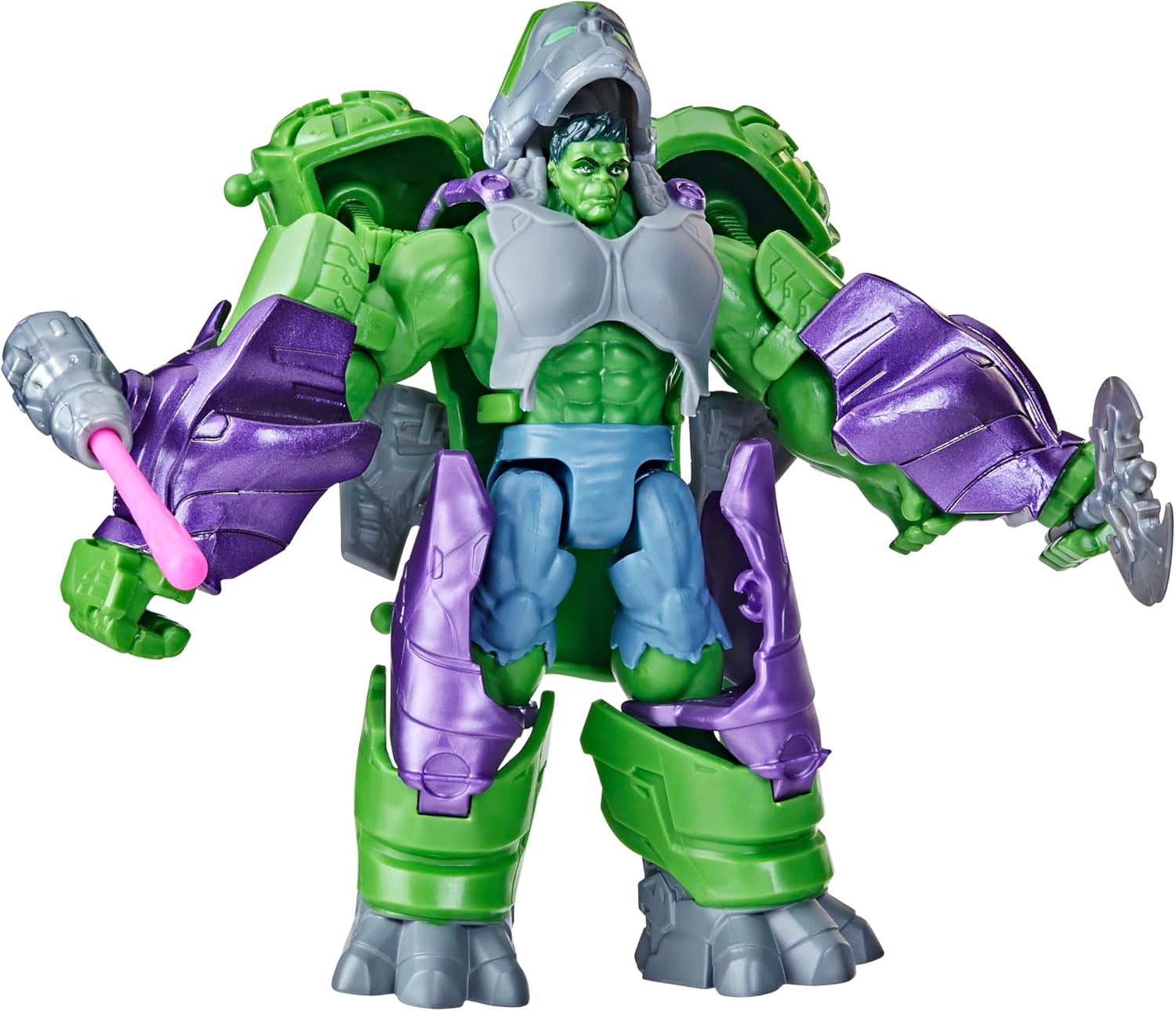 Marvel Mech Strike Mechasaurs, 4.5-Inch Hulk with Gamma Smasher Mechasaur Action Figures, Super Hero Toys for Kids Ages 4 and Up
