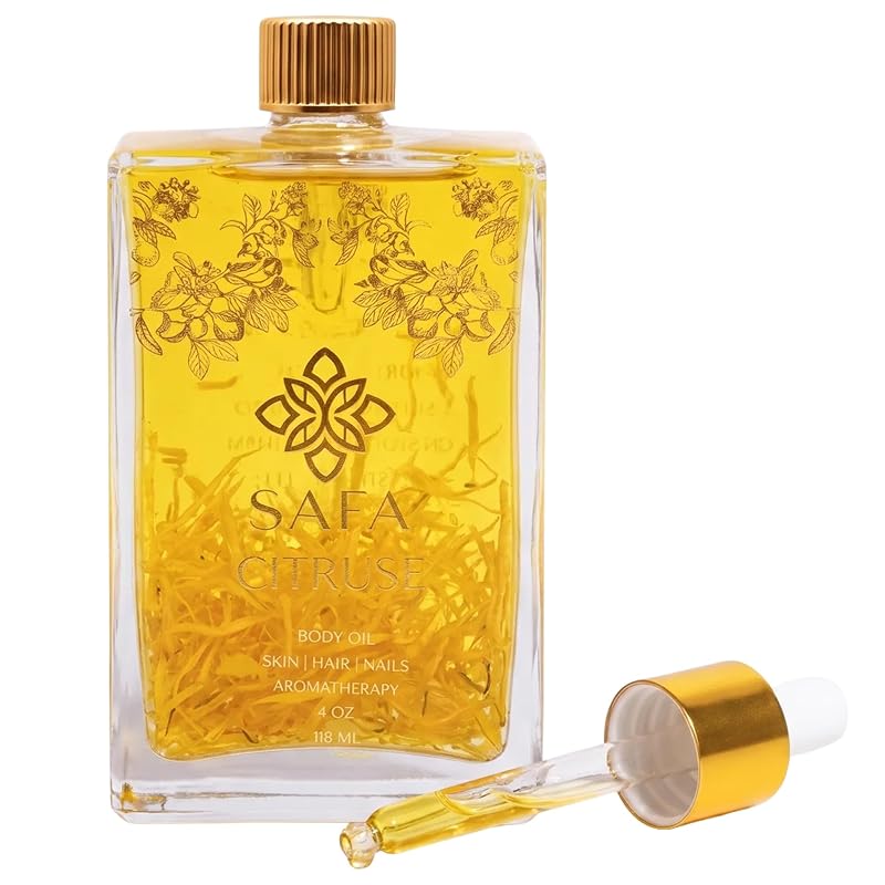 SAFA Óleo Corporal com Fragrância Cítrica, Vitaminas C, E e A, para Rosto e Cabelo