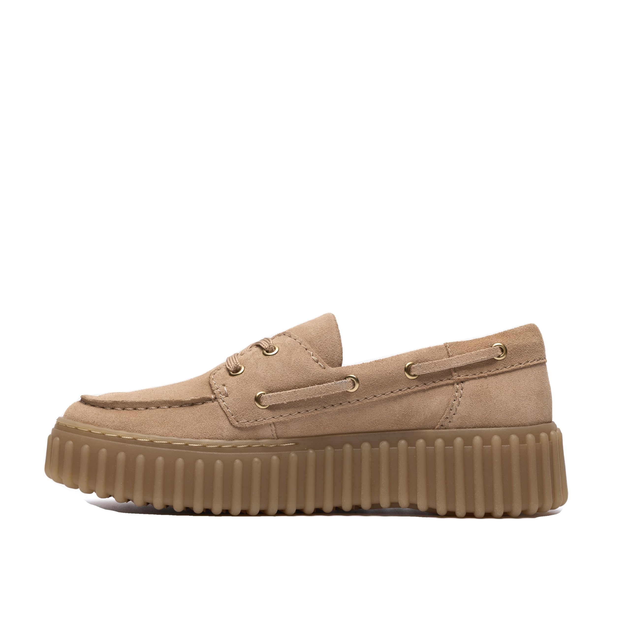 Clarks Torhill Boat Beige Suede 36