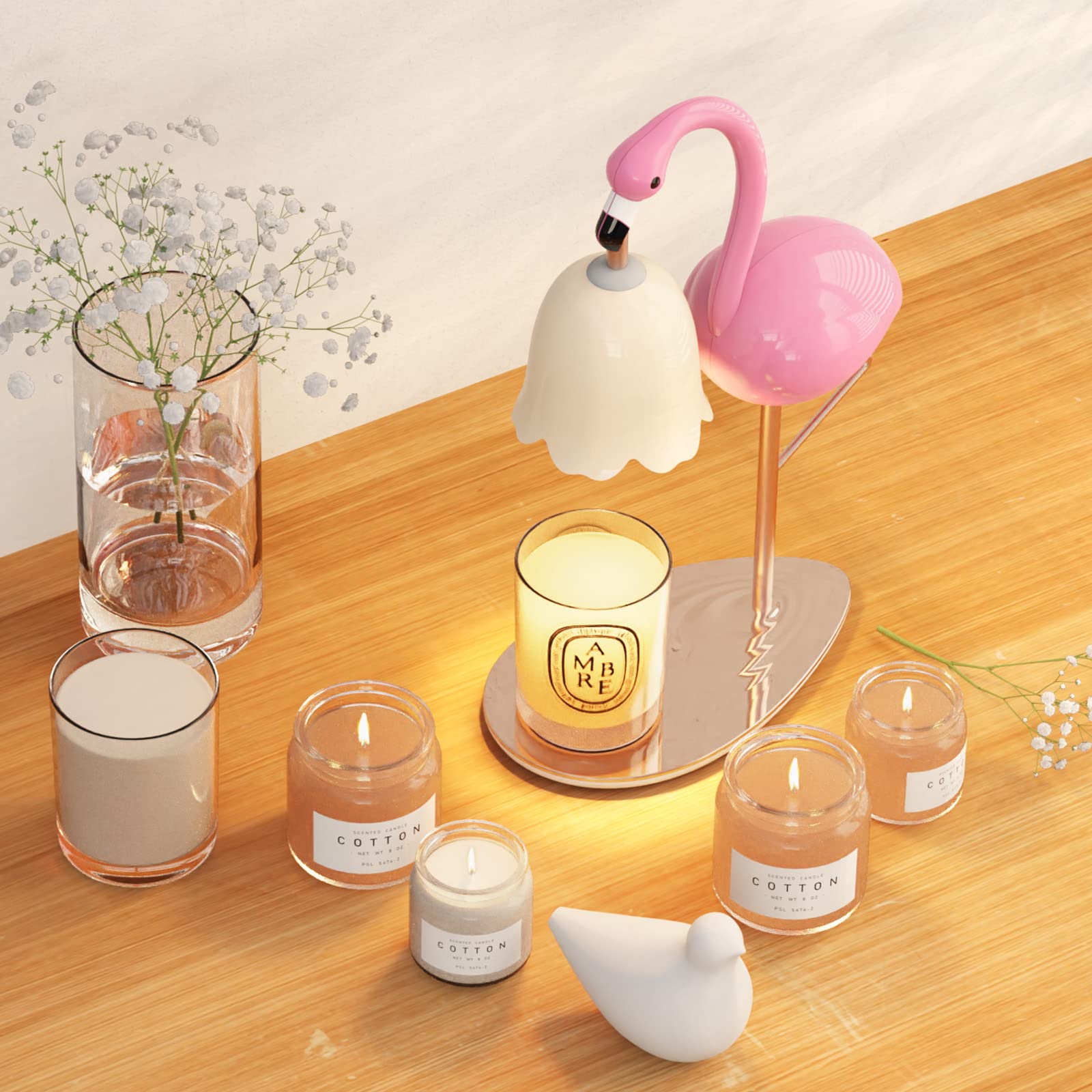 Amazon.co.jp: Candle Heated Light, Candle Heated Table Lamp