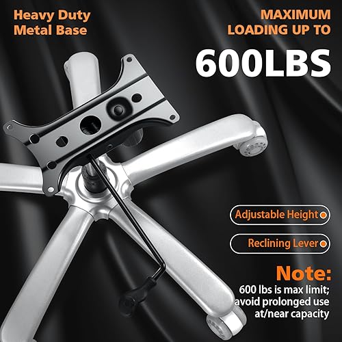 Miniatura 8 de Silla de oficina grande y alta de 600 libras con masaje caliente de amasado 3D y dos almohadas suaves, silla de escritorio ejecutiva cómoda y