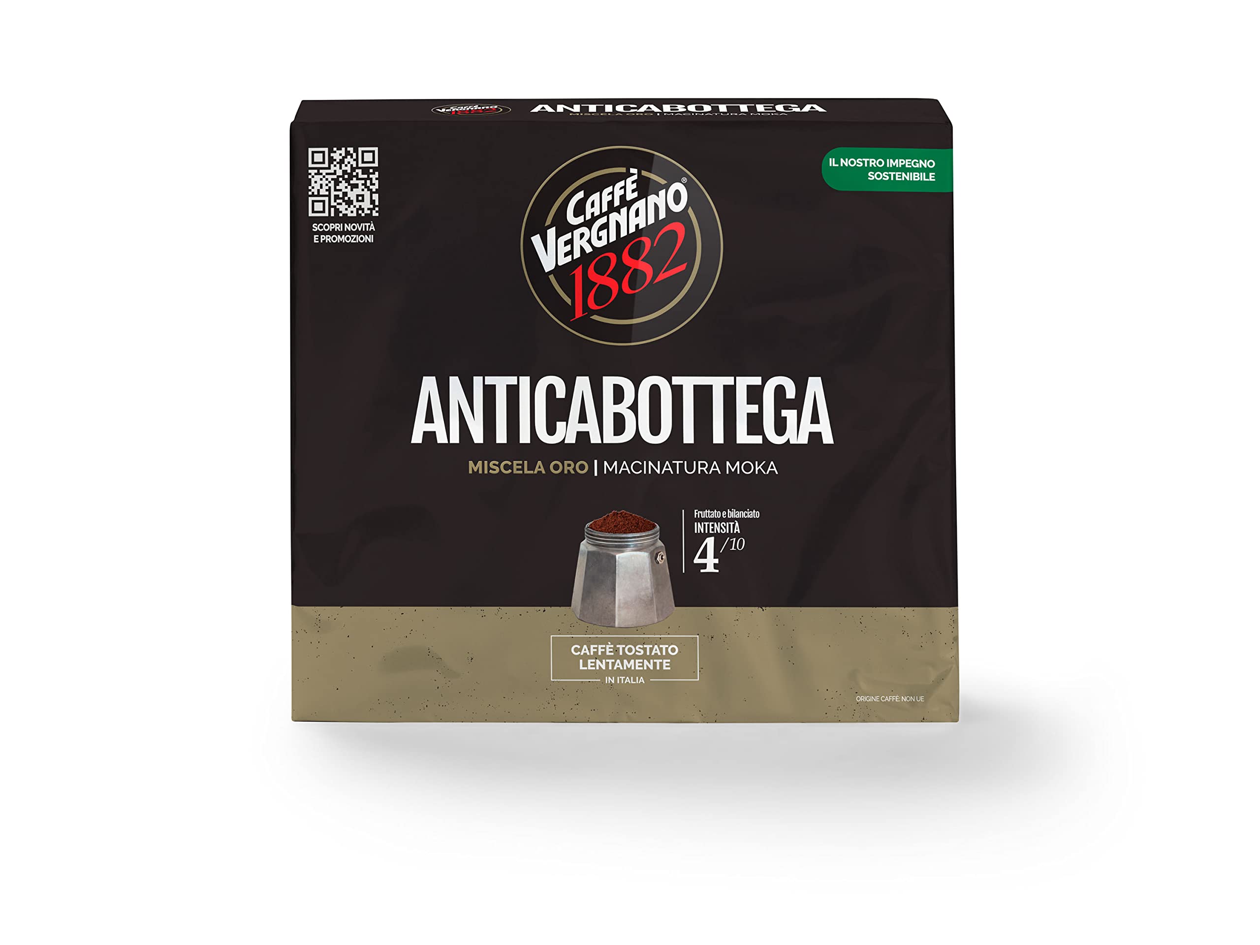 Caffè Vergnano 1882 Anticabottega ground coffee - 2 packs x 250 g (total 500 g)