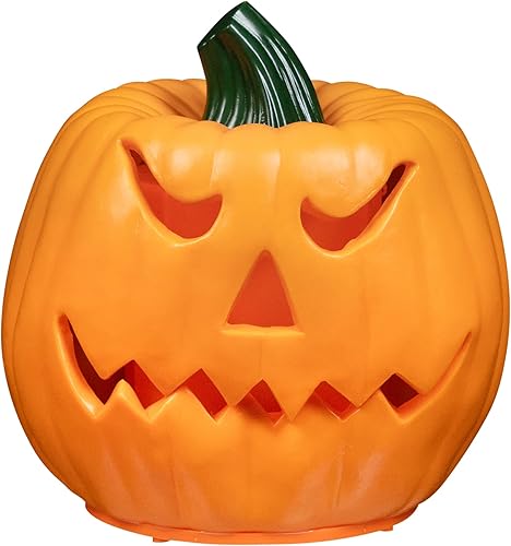 Northlight Calabaza de Halloween de doble cara iluminada y animada LED, 9.75 pulgadas, luces naranjas