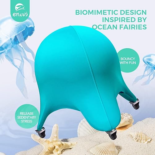 Miniatura 5 de Silla Original de Bola Estrella de Mar, Silla de Bola de Yoga, Silla de Bola de Ejercicio, Diseño Ergonómico para Escritorio de Oficina en Casa,