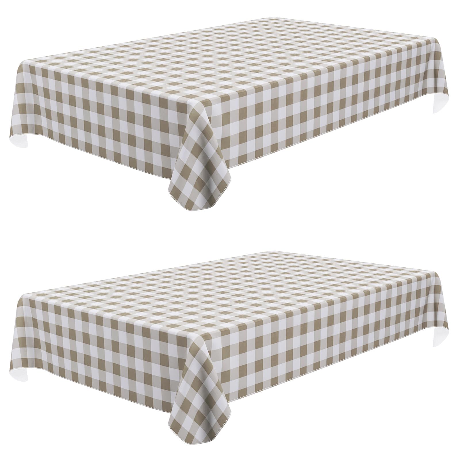 misaya Rectangular Waterproof Vinyl Table Cloth, Flannel Backed Tablecloth