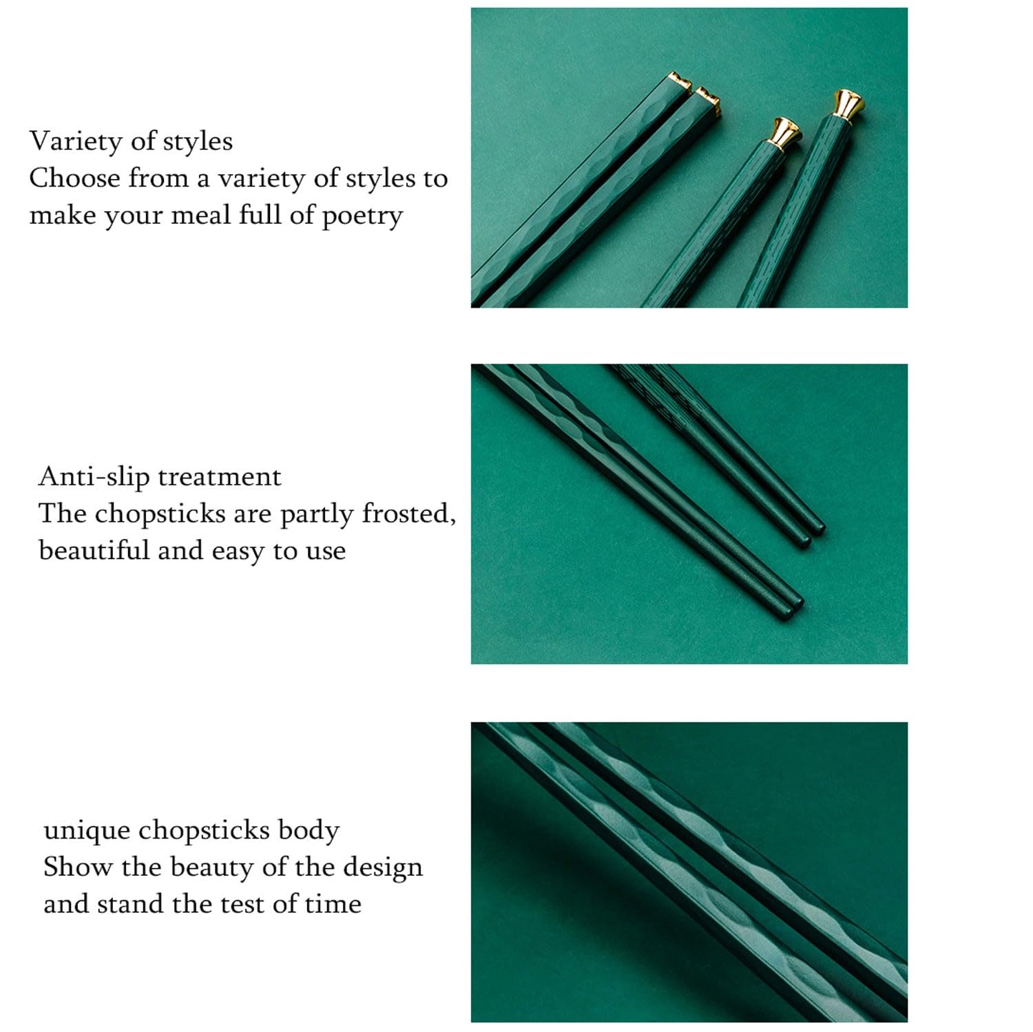 Baguettes Baguettes Baguettes en Bois Baguettes Ménage Antidérapantes 24,3 Cm Peuvent Être Réutilisées pour Utiliser des Baguettes Tenues Familiales(8 Pairs)