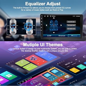 2G+64G Car Radio for Ford Explorer 2006-2010, Android 13 Car Stereo with Wireless CarPlay Android Auto 10.1 Touch Screen Radio with GPS WiFi Bluetooth FM Radio HD Backup Camera