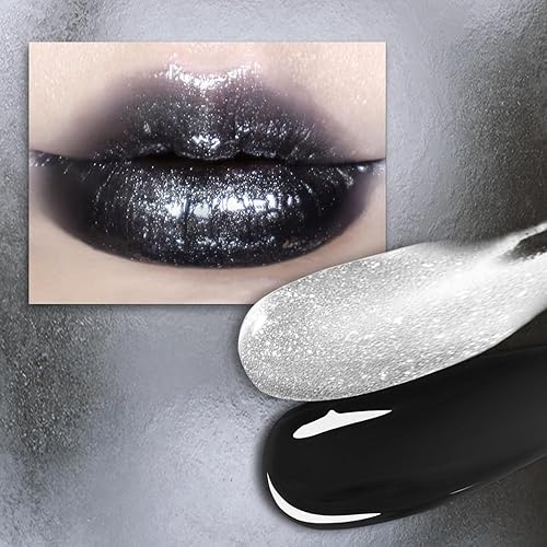 Mirror Finish Lip Gloss - Black & Silver