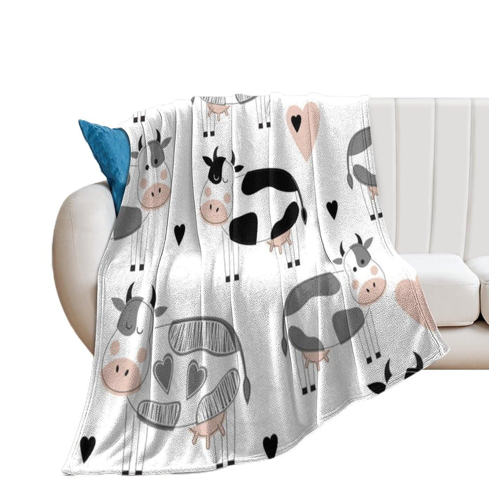 Couverture en flanelle chat et chihuahua plaid doux lit
