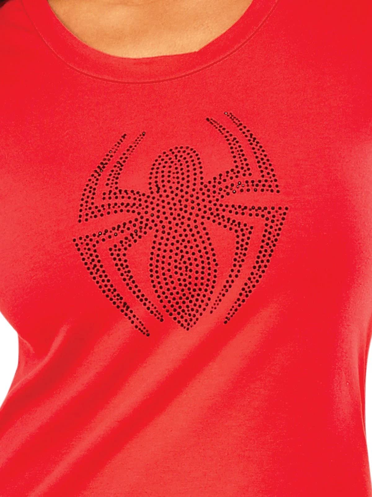Rubie's Costume Co damska koszulka Marvel Universe Spider-Girl ze strasu – wiele – mała