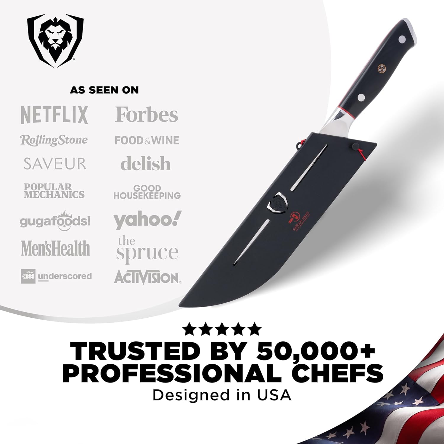 Dalstrong Pitmaster BBQ & Meat Knife - 8 inch - Shogun Series ELITE - Forked Tip & Bottle Opener - Japanese AUS-10V Super Steel Kitchen Knife - G10 Handle - Razor Sharp - w/Sheath
