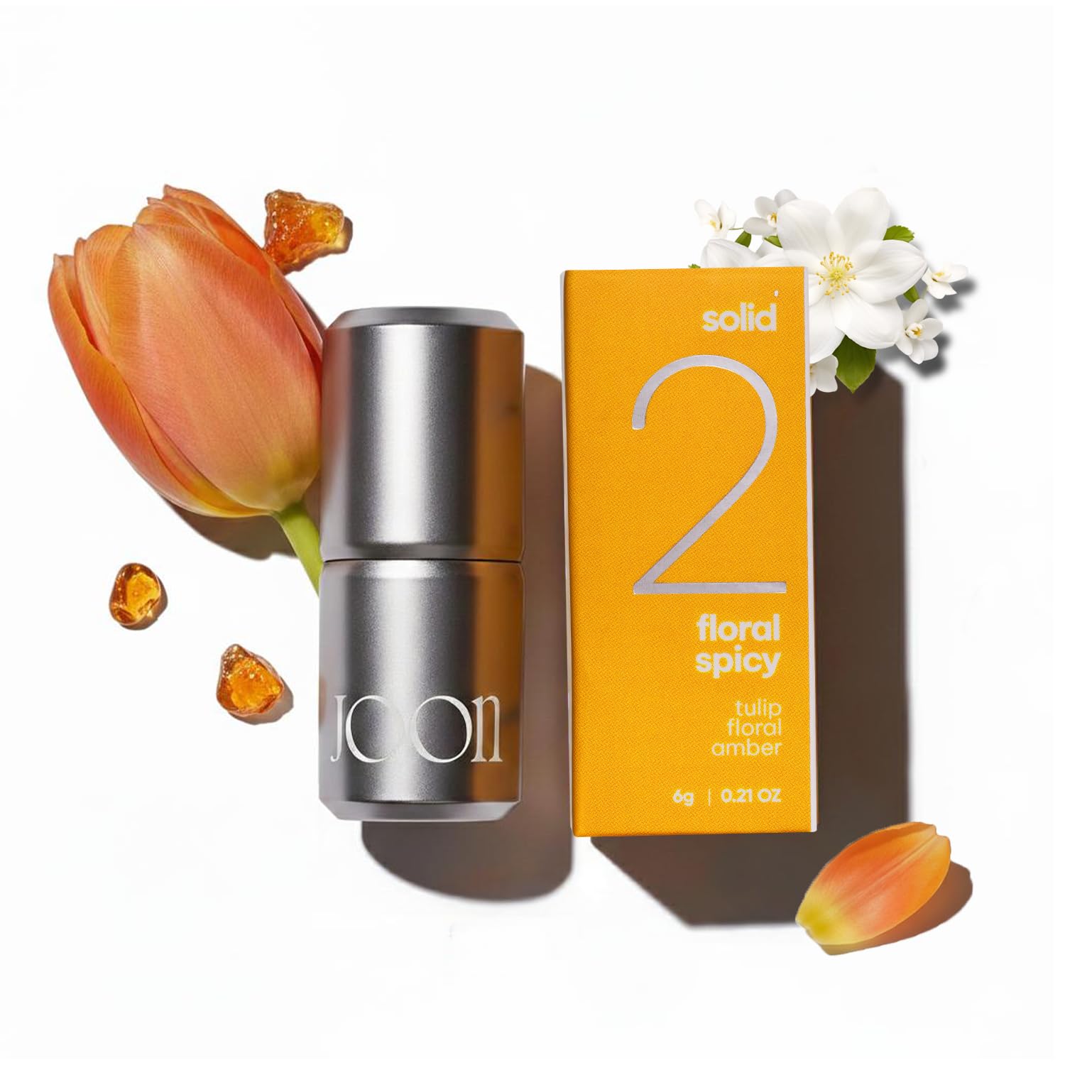 JOON Solid Perfume | Solid 2 | Tulip Floral Amber I Made in Korea | Vegan | Intense Moisturising | Cruelty Free | Natural Extracts | Alcohol Free I Perfume Gift Pack I Eau De Parfum For Men and Women - 6 Gram (Floral Spicy)-image-42