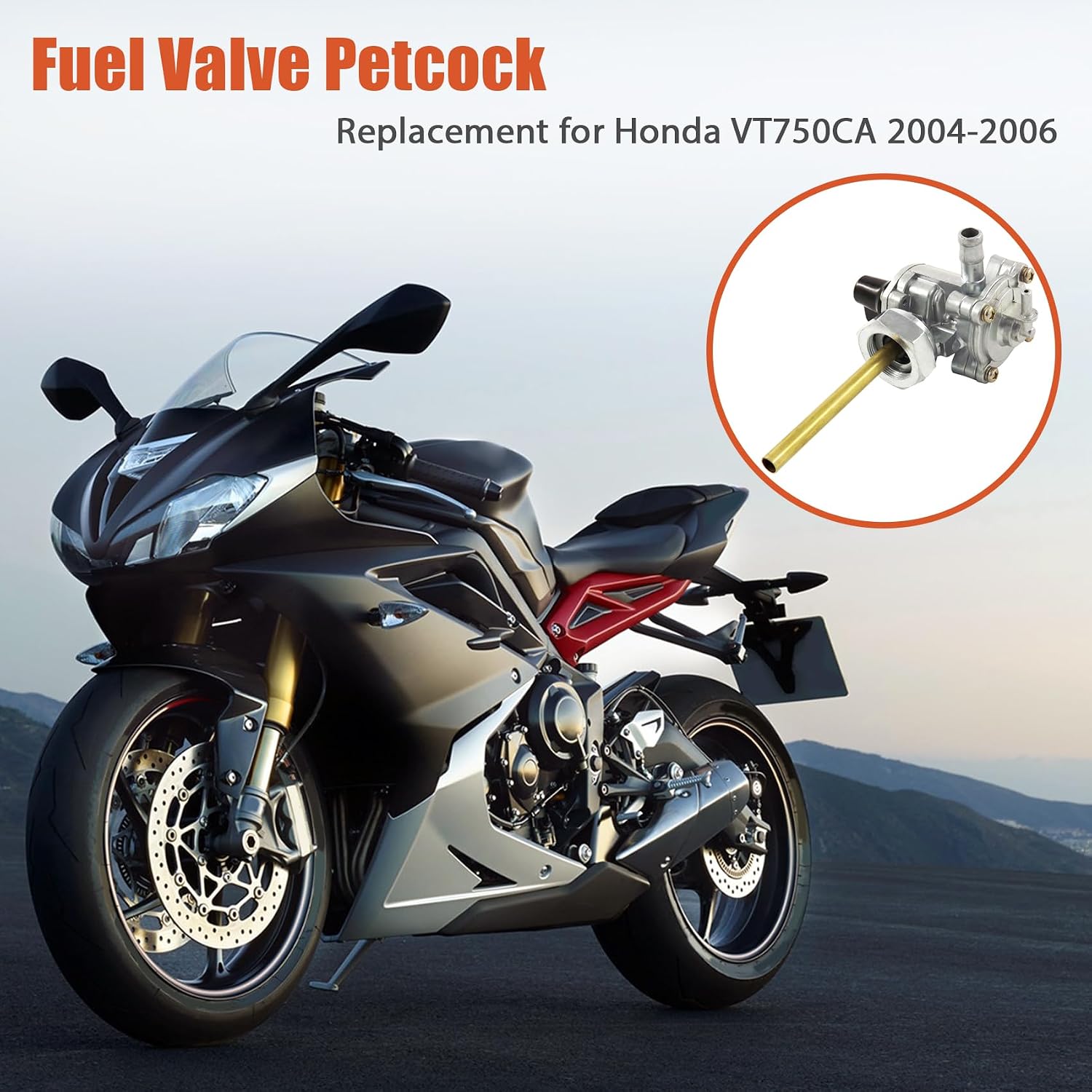 labwork Fuel Valve Petcock Replacement for Honda VT750CA 2004 2005-2006