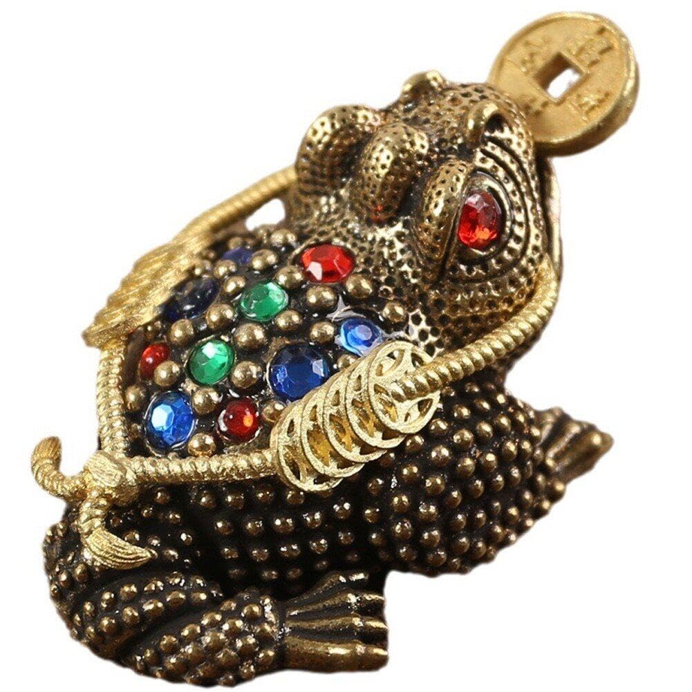Lpitoy Feng Shui Money Lucky Fortune Wealth Chinese Frog Coin Home Office Decoration Ornaments Good Lucky Gifts