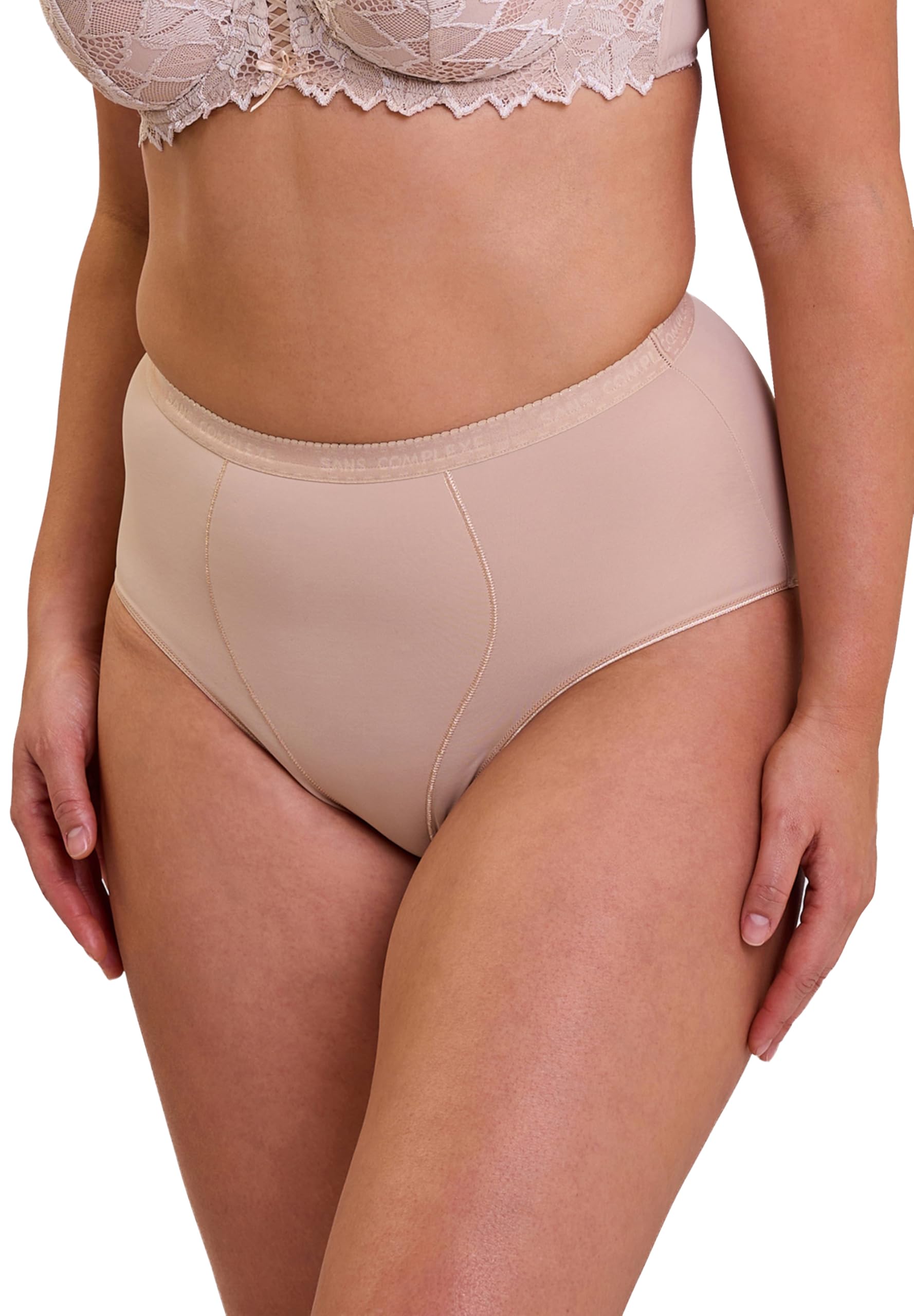Sans Complexe Women's Plain or unicolor Girdle - Beige - Skin - 14 (Brand size: 42/44)