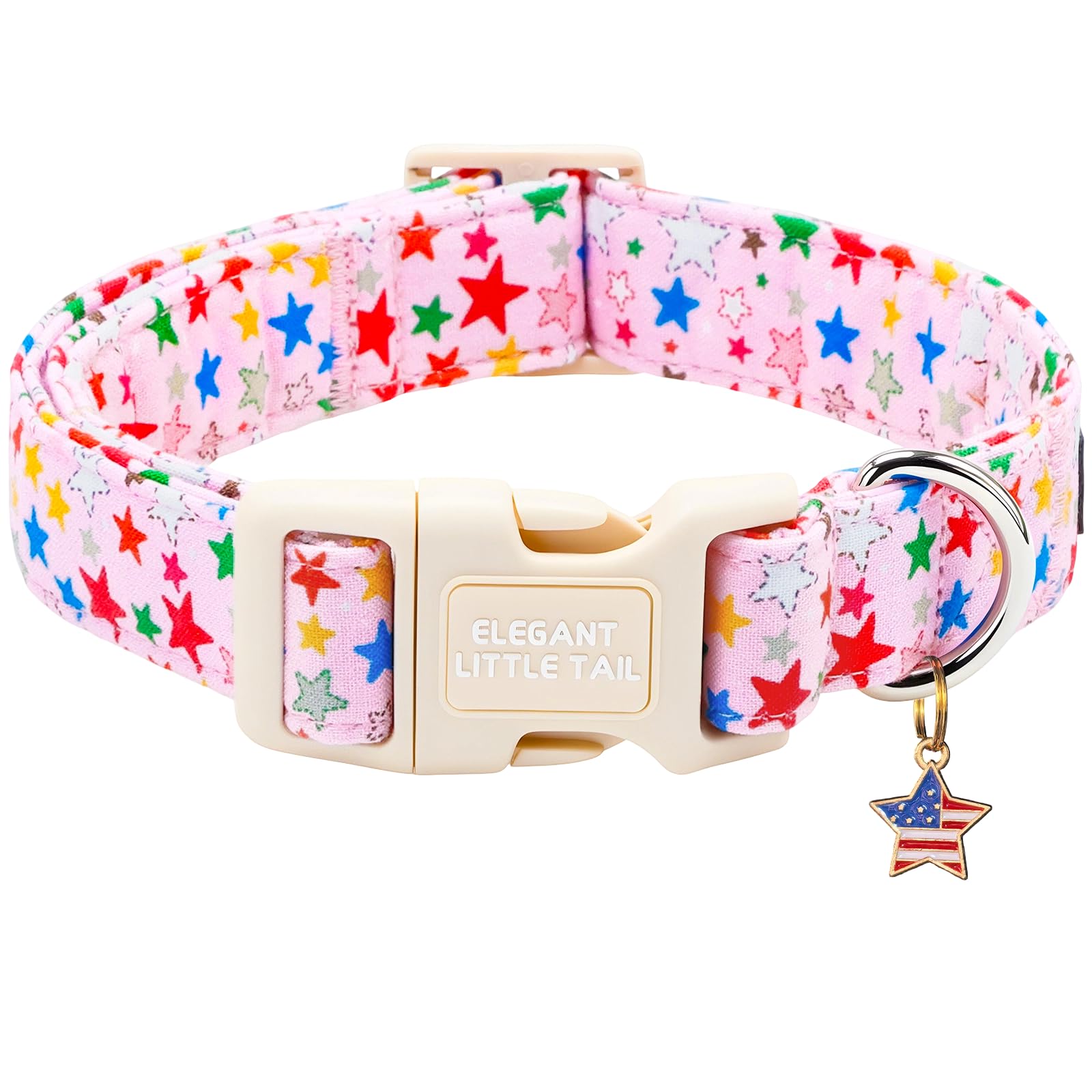 Collier pour chien 4th of July rose pour les promenades festives et pique-niques