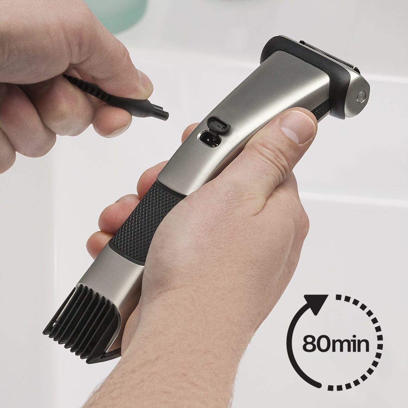 Philips Bodygroom trymer i golarka narzędziowa, uniseks dwustronna regulowana pełna obudowa, wodoodporna (seria 7000, BG7030/49) zamiennik dla BG2040 BG2034