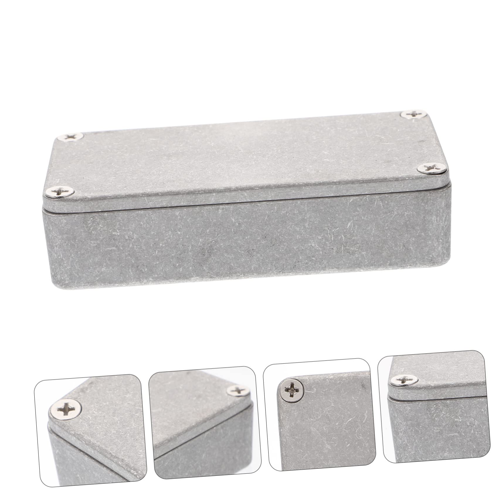 GOOHOCHY 1Pc Aluminum Enclosure for Guitar Effects Pedal Silver Box Music Accessory Durable Wear Resistant Design for Use