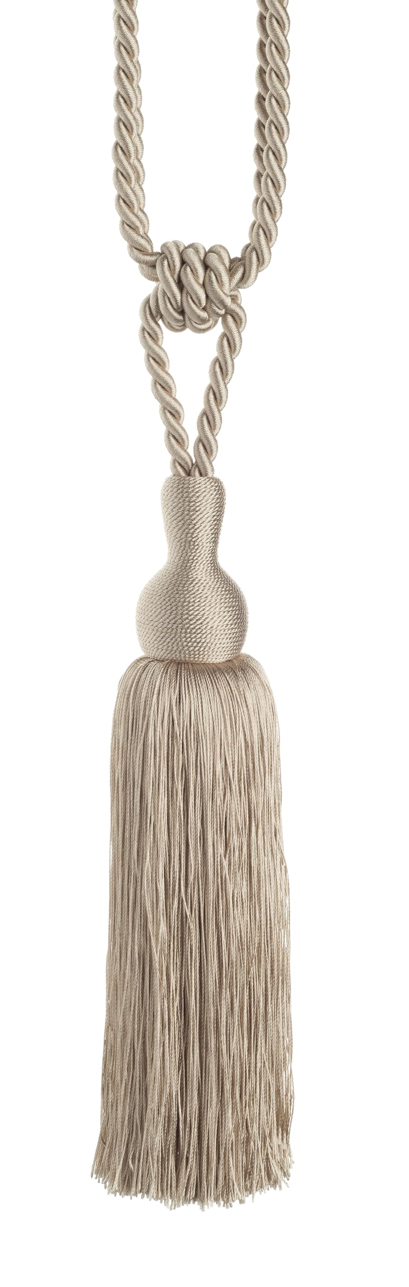 Swish Tangiers Svelte Tasseled Curtain Tie Back, Putty