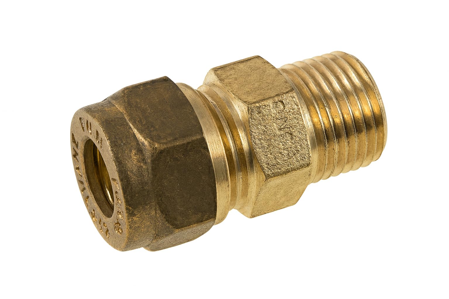 Westco 22mm x 1/2" C x MI Coupling J600 (DZR) – Brass Compression Fitting, Copper to Male Iron Connector, Corrosion-Resistant