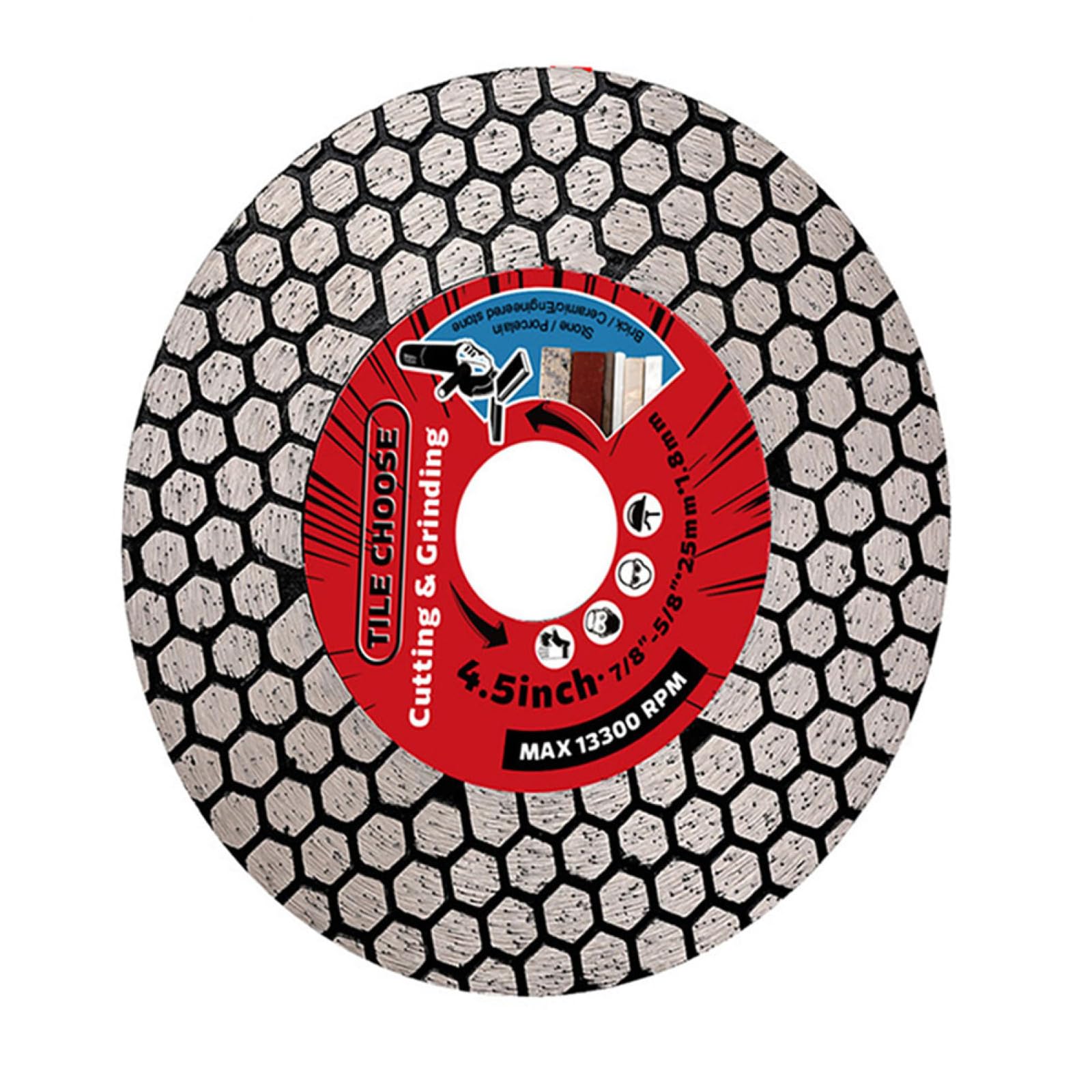 LYVQZPWLRDiamentowa płyta cięcia, 115mm/125mm Diamentowa tarcza tnąca do płytek ceramicznych, porcelany, marmuru, tarcza tnąca(4.5inch)