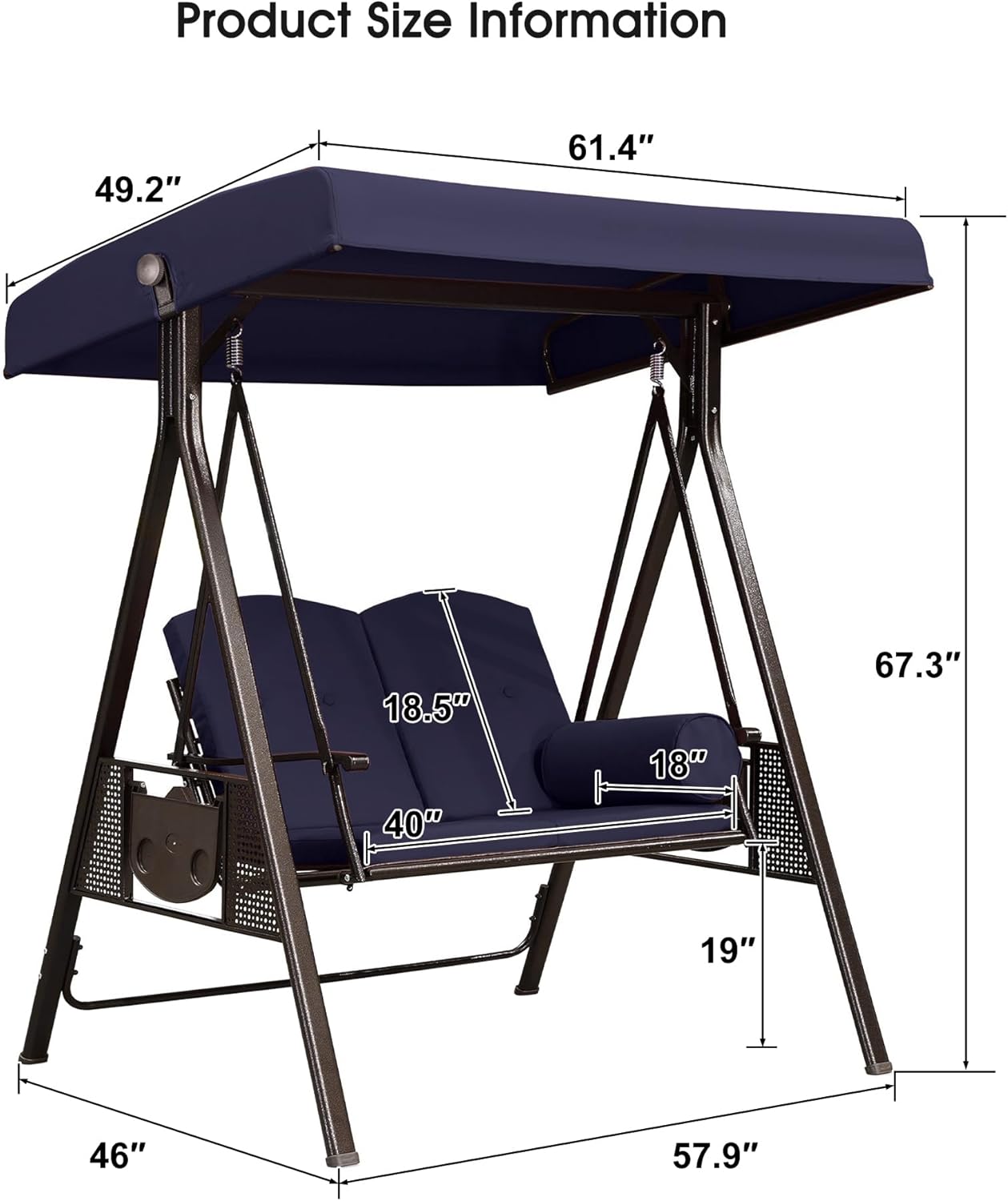 Product dimensions diagram