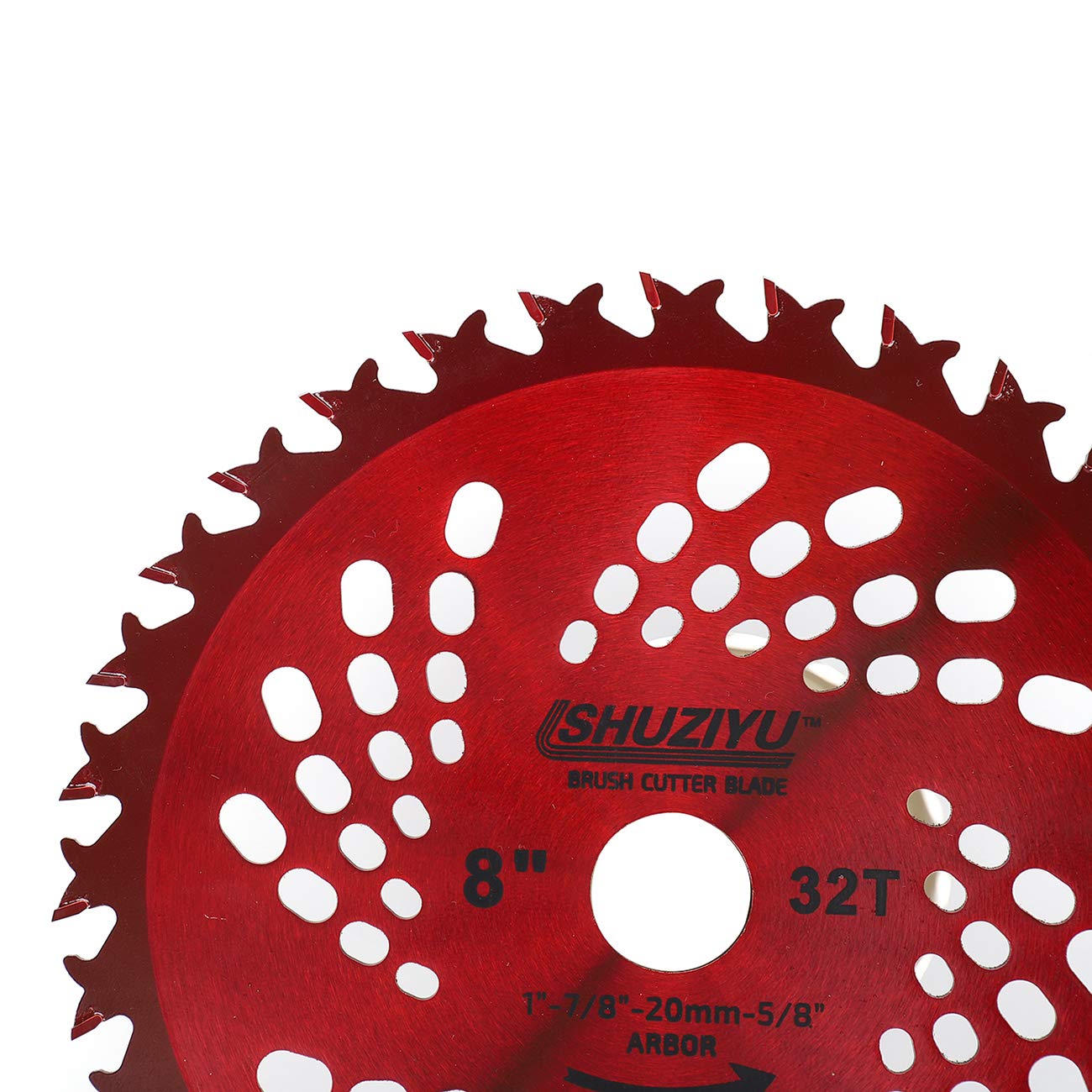 SHUZIYU, 205mm-32T Arbre 25.4mm, Avec Adaptateur de Rondelle de 22.23-20-15.88mm, Lame de Débroussailleuse