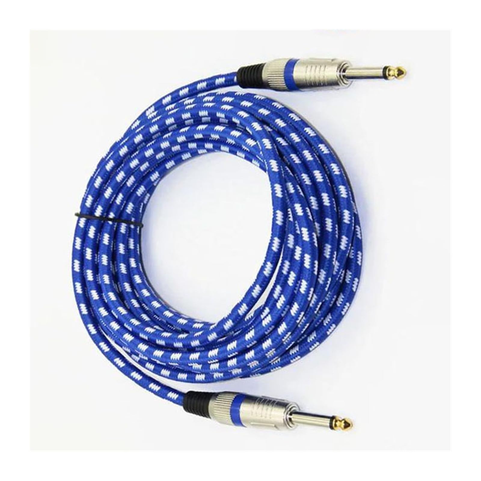 Professionelles Gitarren-Audiokabel Geflochtenes 6,5-mm-auf-6,5-mm-Audiokabel Mit 6,5-mm-Stecker Auf Stecker, Abgeschirmt Für Verstärker, E-Gitarren-Mixer (Color : B, Size : 6m)