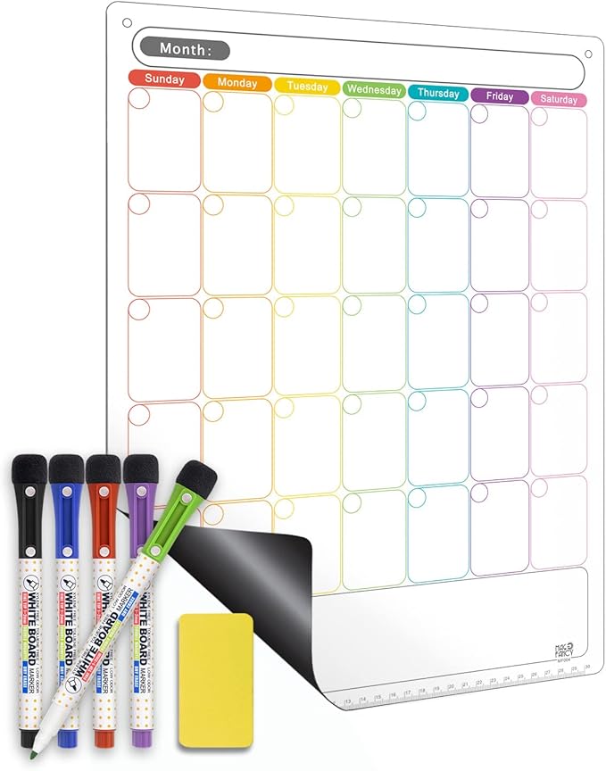 Dry Erase Calendar Vertical Calendar for