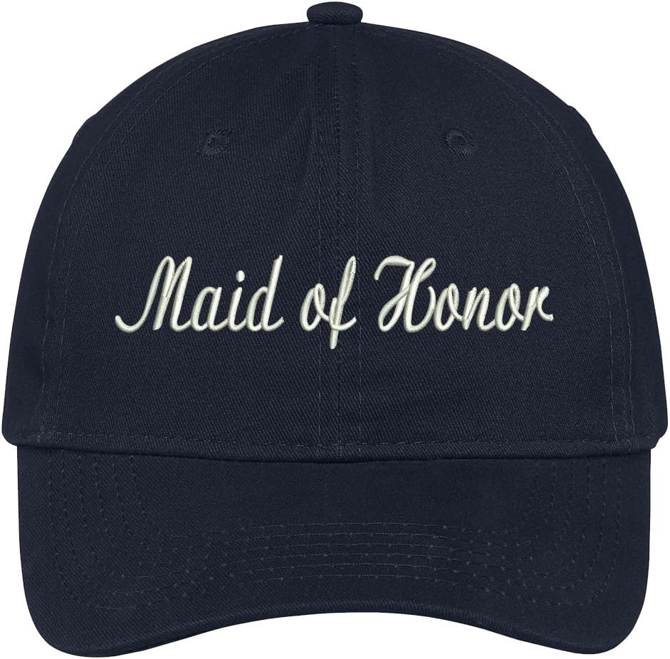 Trendy Apparel Shop Maid of Honor Embroidered Cap Premium Cotton Dad Hat image 5