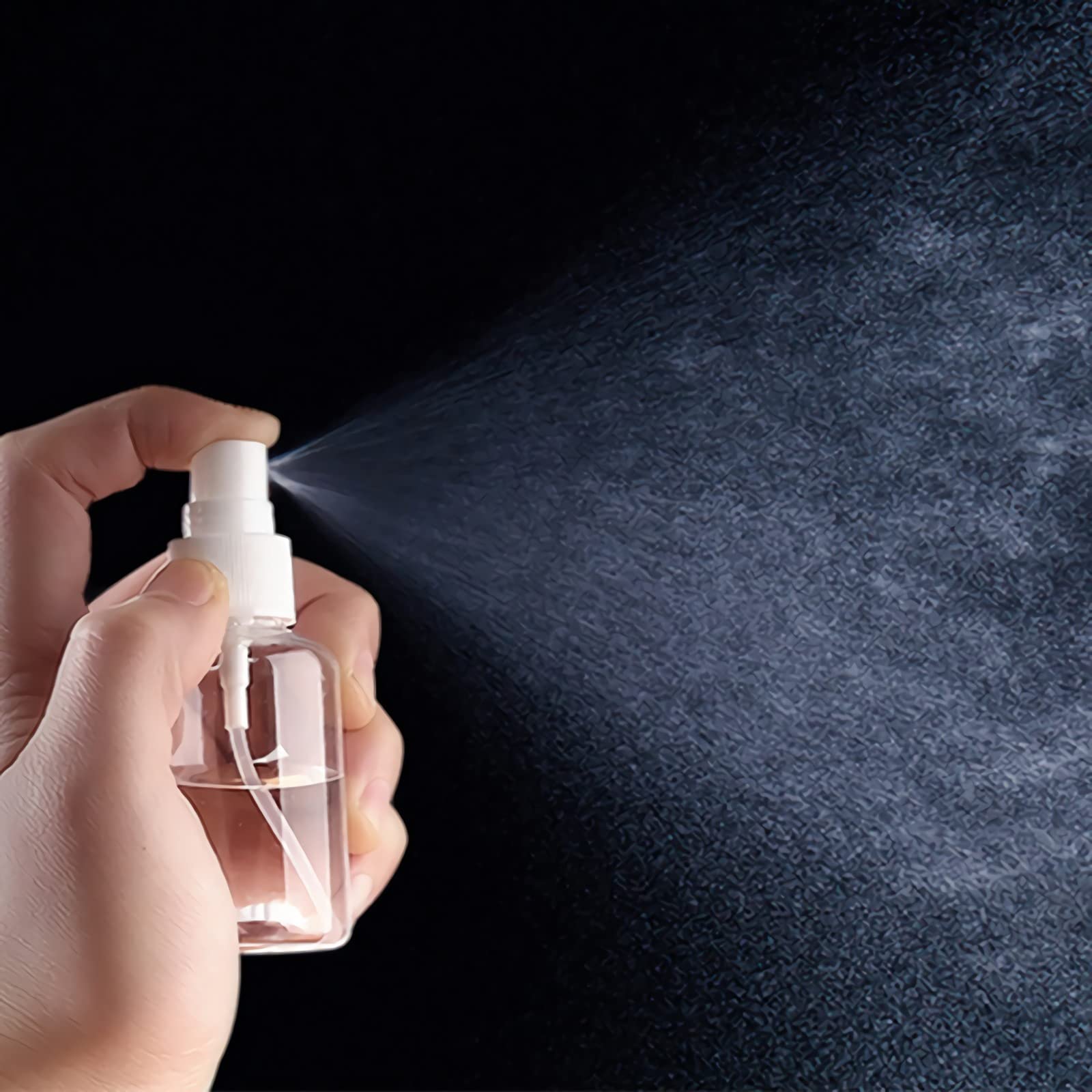 12 Pezzi 50ml Flaconi Spray in Plastica Nero 38MM x 99MM, Vuoti Bottiglie Spray Fine Nebbia Bottiglia da Viaggio, Flacone Spray Atomizzatore Vuoto con Pompa Nero, Profumo Sprayper