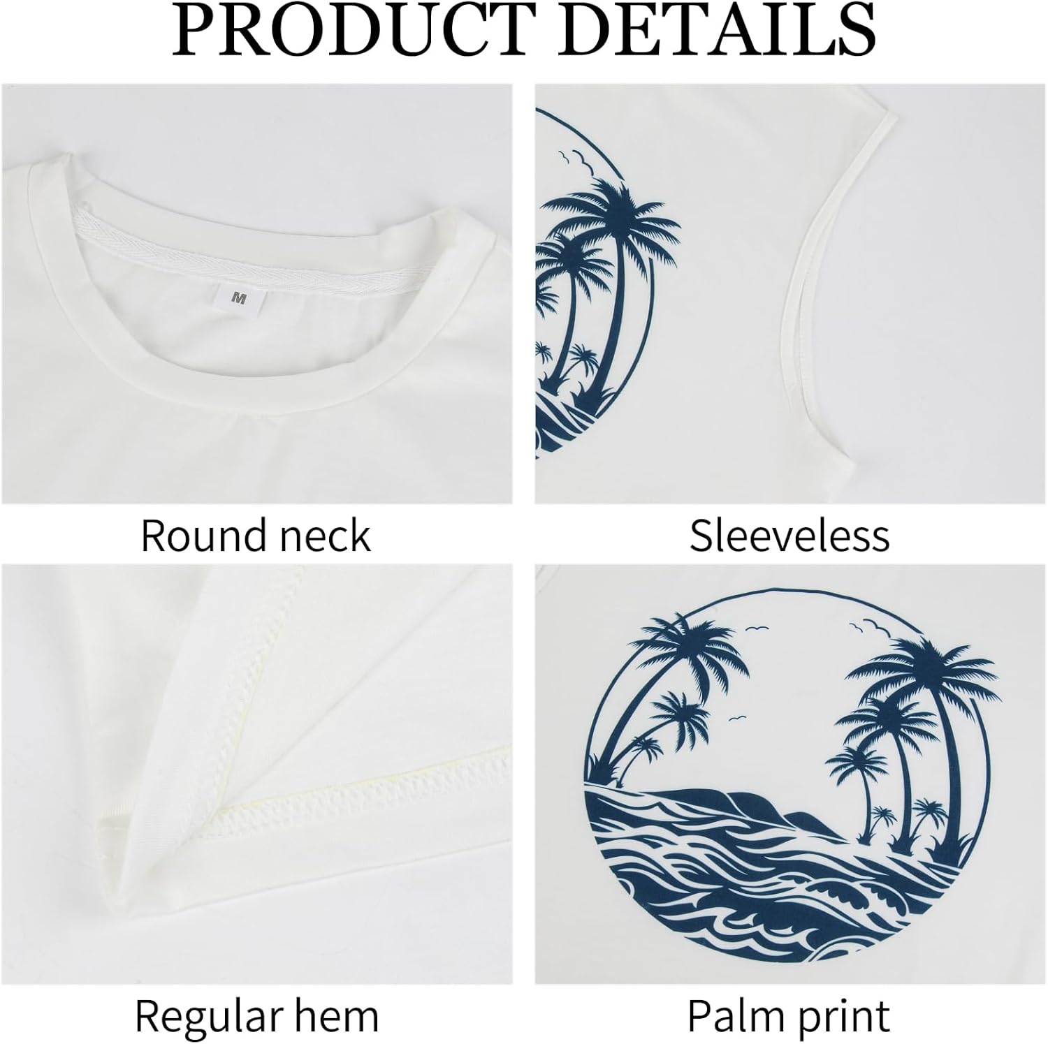 MISS MOLY Mens Summer Beach Tank Top Hawaiian Palm Tree Tanks Sleeveless Graphic Vacation Shirt Gym Muscle Tee - Image 4