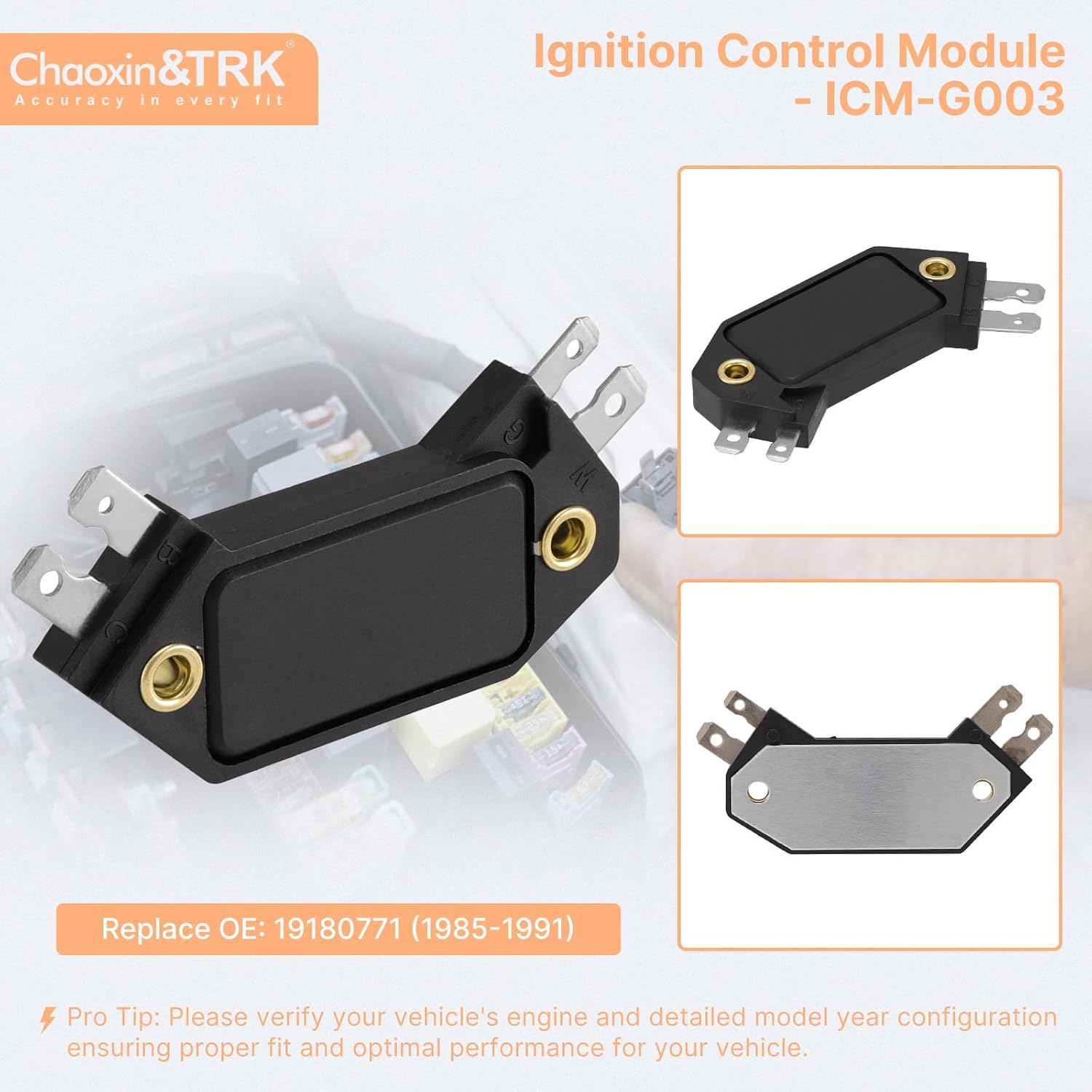 19180771 Electronic Ignition Control Module Assembly, Part of Distributor Fit 1982-1991 C K R V 1500 2500 3500 Pickup