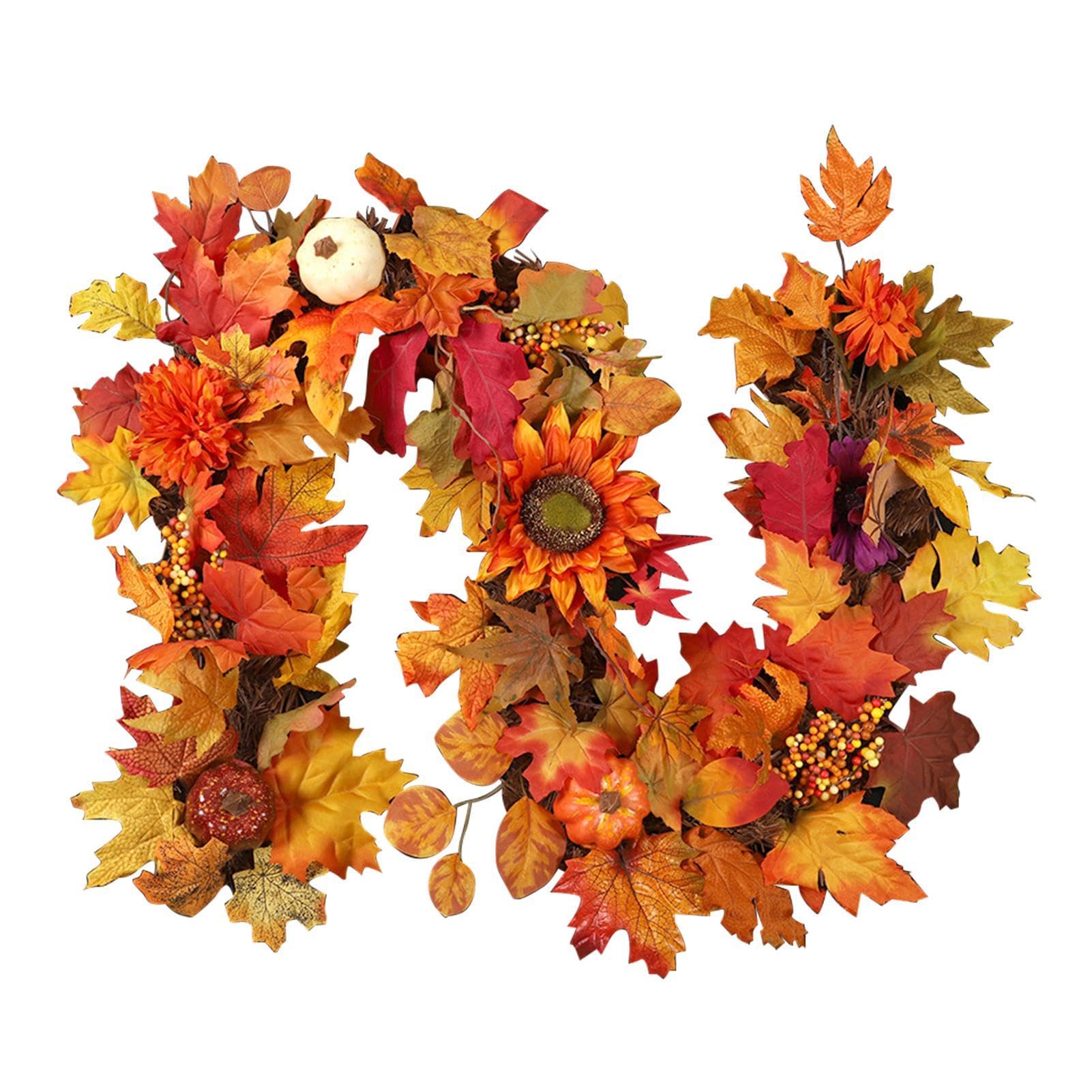 Ornement en rotin d'érable de prestige, décoration de feuilles suspendues d'automne pour jardin