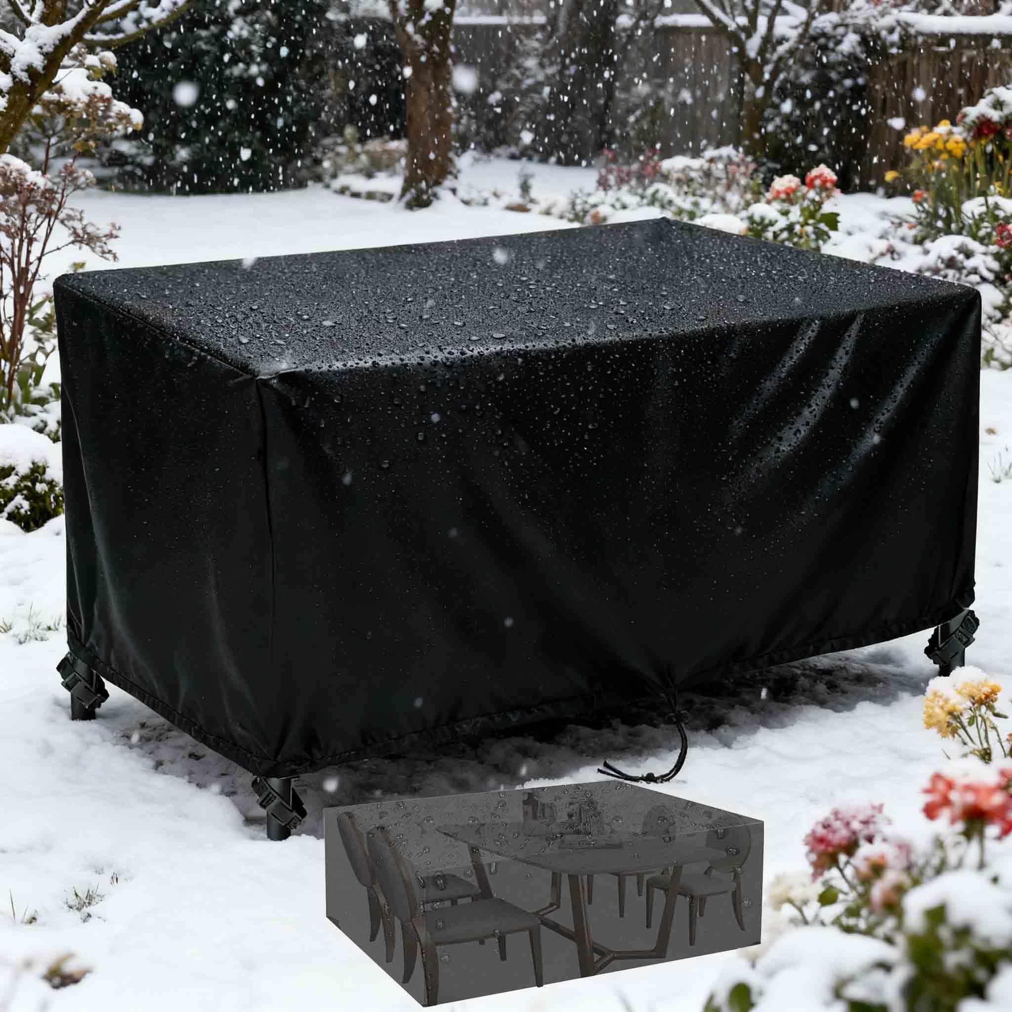 Housse de protection table exterieur contre l'humidité et la décoloration solaire